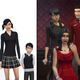 A side-by-side image shows The Sims Goth family before their May update and after.